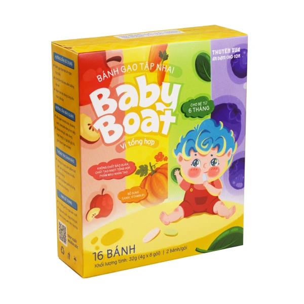 Bánh gạo ăn dặm BABY BOAT Thuyền Xưa mix vị